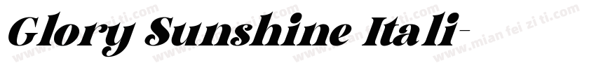 Glory Sunshine Itali字体转换